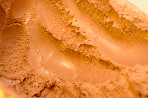 close-up of chocolate ice cream